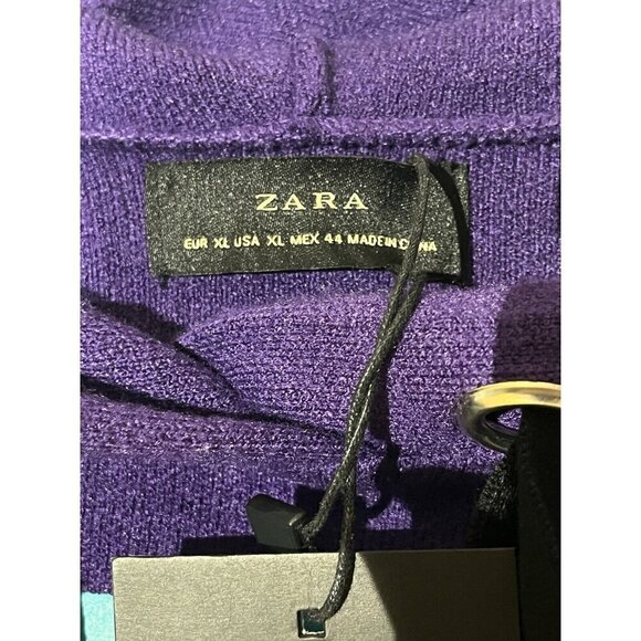 New Zara Start Creating Purple Athletic Hoodie Pullover Sweater - Picture 7 of 8